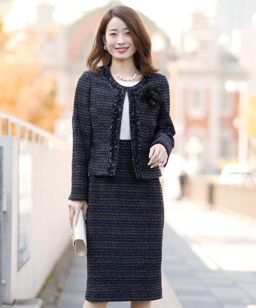 プールヴー Pourvous エレガント ワンピーススーツ Magaseek