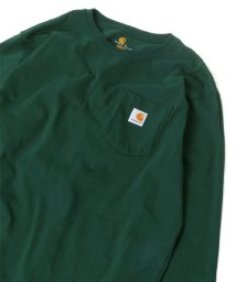 MARUKAWA(マルカワ)/【Carhartt】カーハート　USサイズ　無地　ポケット付き　ピスネーム　長袖Tシャツ 春 ロンＴ/グリーン