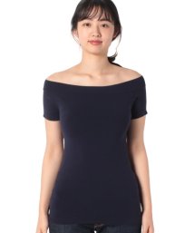 BENETTON (women)(ベネトン（レディース）)/トゥボラーレオフショルダー半袖トップス/ネイビー