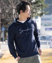 Nylaus(ナイラス)/SKKONE 裏毛 サーフ ロゴ プリント スウェットプルパーカー/ネイビー