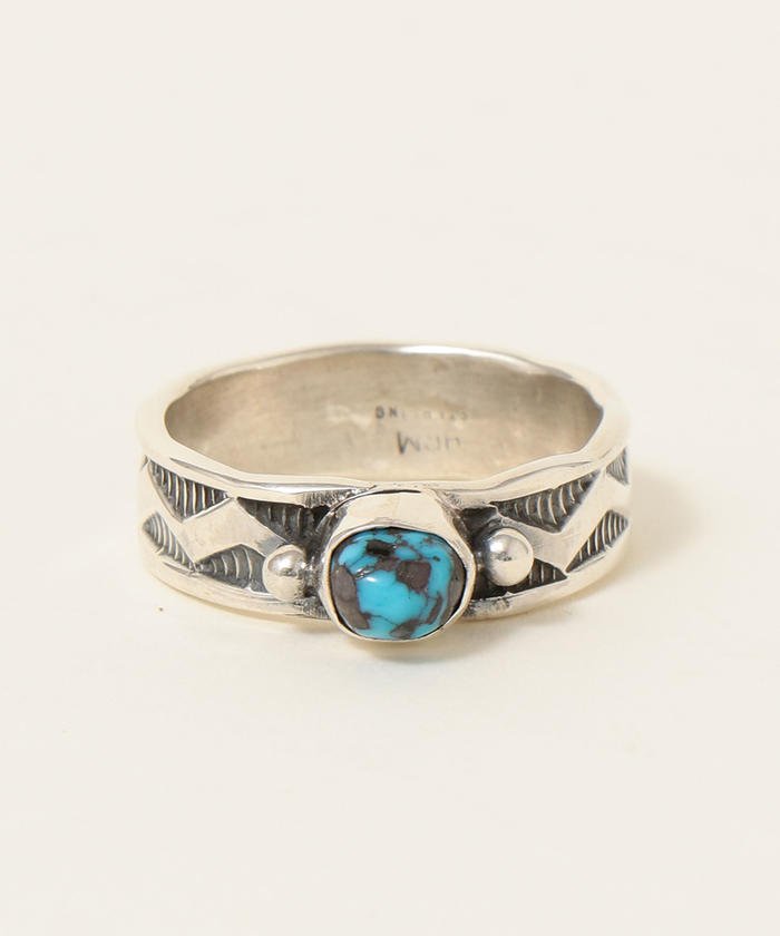 Indian Jewelry Henry Mariano ターコイズ シルバー スタンプリング 6wide シップス エニィ メンズ Ships Any Mens Magaseek