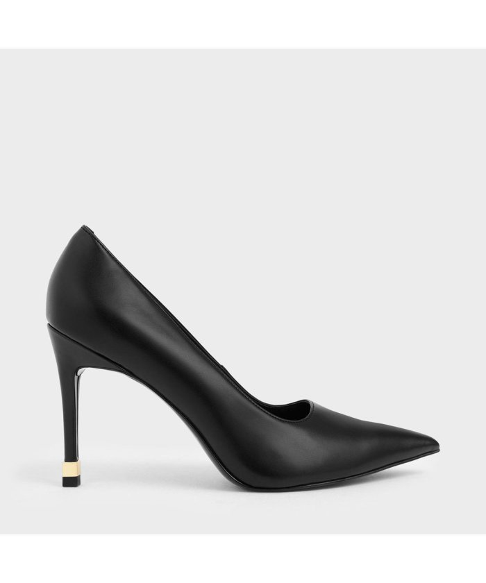 テクスチャード スティレットパンプス Textured Stiletto Pumps Black チャールズ アンド キース Charles Keith Magaseek