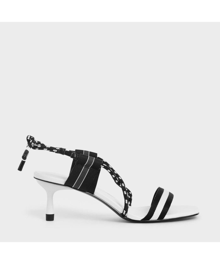 セール マルチカラー グログラン ロープストラッピーサンダル Multicoloured Grosgrain Rope Strappy Sa White チャールズ アンド キース Charles Keith Magaseek