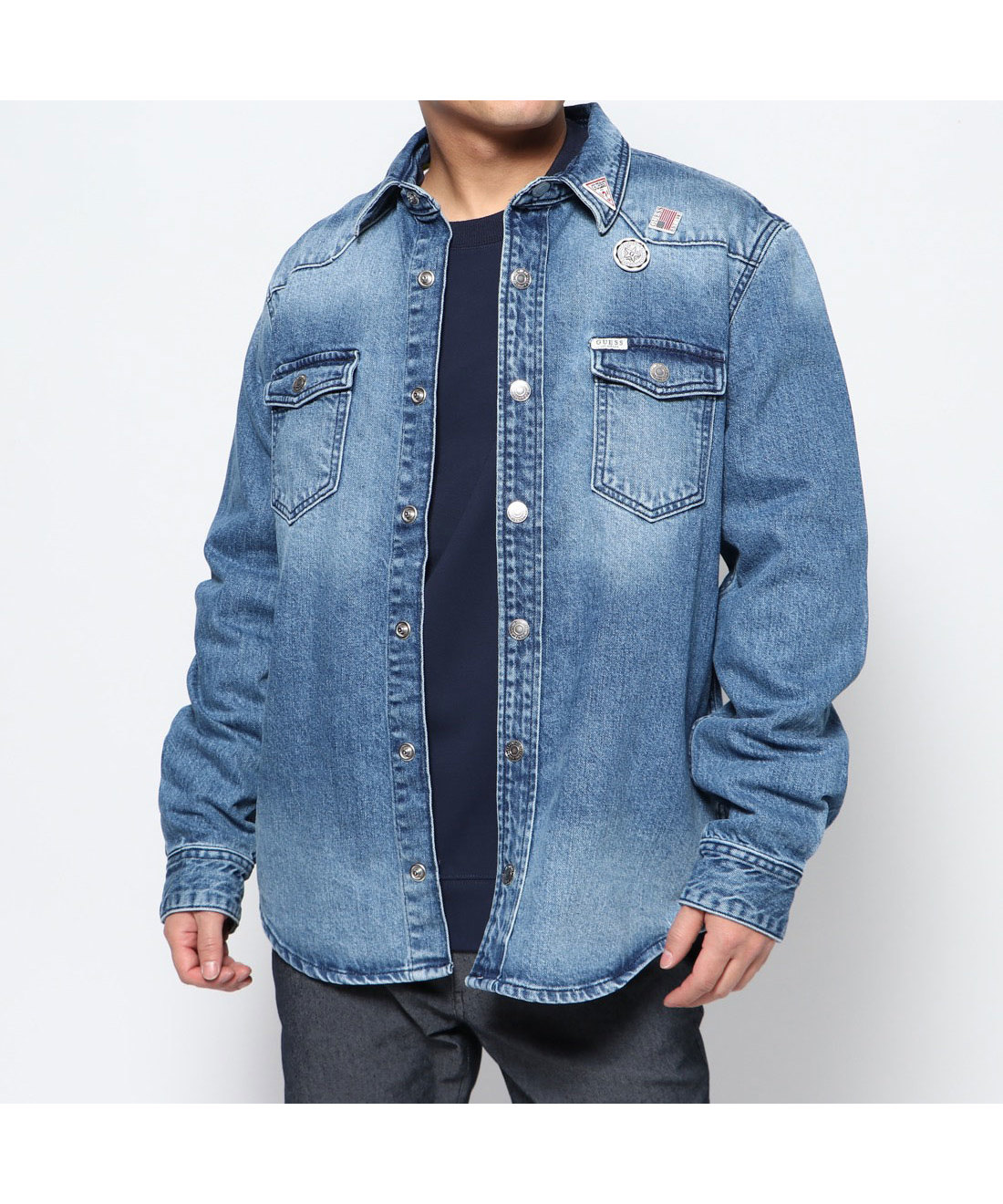 guess denim shirt