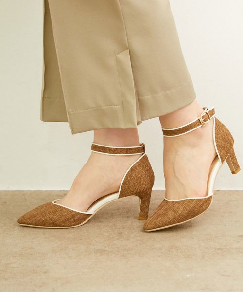 セール 異素材コンビアンクルストラップパンプス ロペピクニック パサージュ Rope Picnic Passage Magaseek