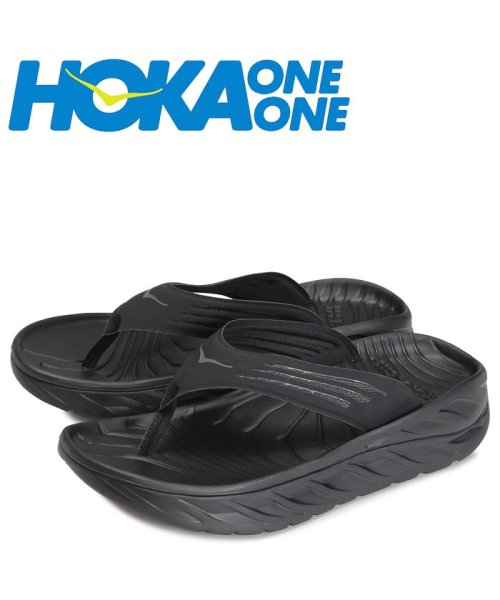 HOKA ONE ONE(ホカオネオネ)/HOKA ONEONE ホカオネオネ サンダル リカバリー メンズ 厚底 ORA RECOVERY FLIP ブラック 黒 1099675/その他