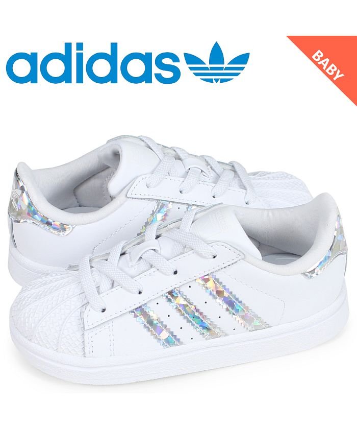 アディダス オリジナルス adidas Originals スーパースター スニーカー ベビー SUPER STAR EL I ホワイト CG6707(503003281)  | アディダス(adidas) - MAGASEEK