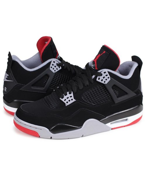 Nike Air Jordan 4 Retro Bred ナイキ エアジョーダン4 レトロ スニーカー メンズ ブラック 黒 060 ナイキ Nike Magaseek