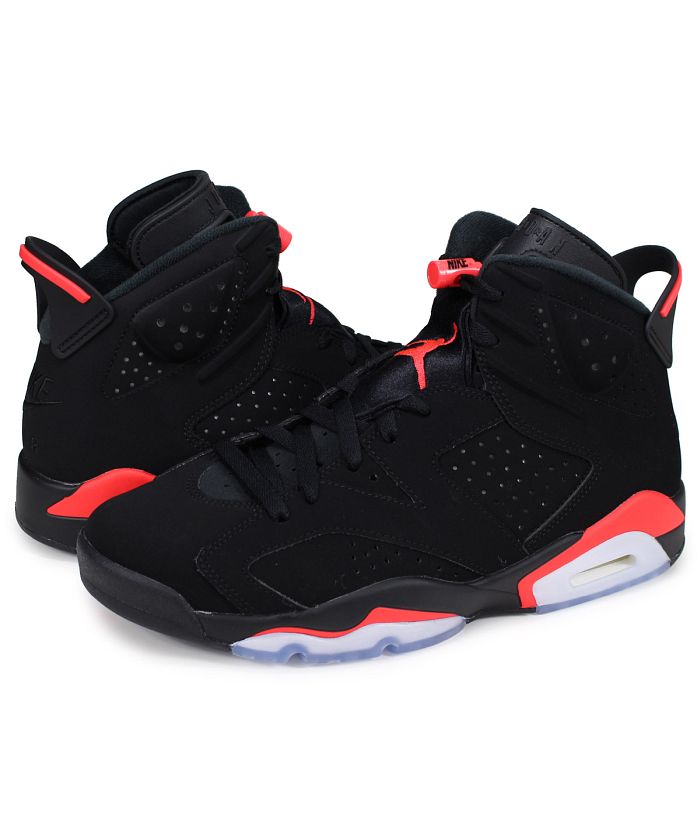 NIKE ナイキ AIR JORDAN 6 RETRO INFRA RED 384664-060 エアジョーダン6レトロインフラレッドハイカットスニーカー シューズ ブラック