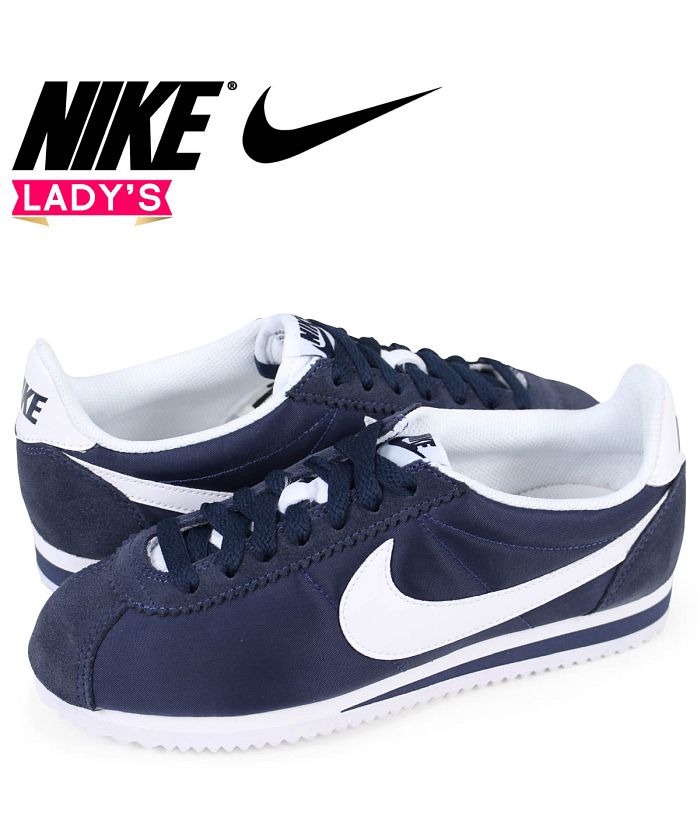 NIKE WMNS CLASSIC CORTEZ NYLON ナイキ コルテッツ クラシック スニーカー レディース ネイビー  749864－411(503003691) | ナイキ(NIKE) - MAGASEEK