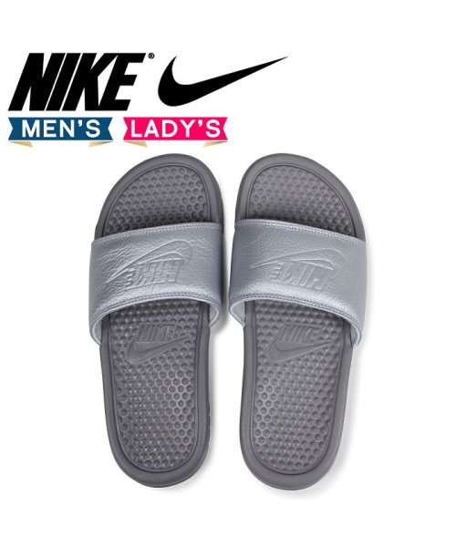 NIKE(NIKE)/NIKE WMNS BENASSI JUST DO IT BP ナイキ ベナッシ サンダル レディース メンズ シルバー AO4642－001/その他