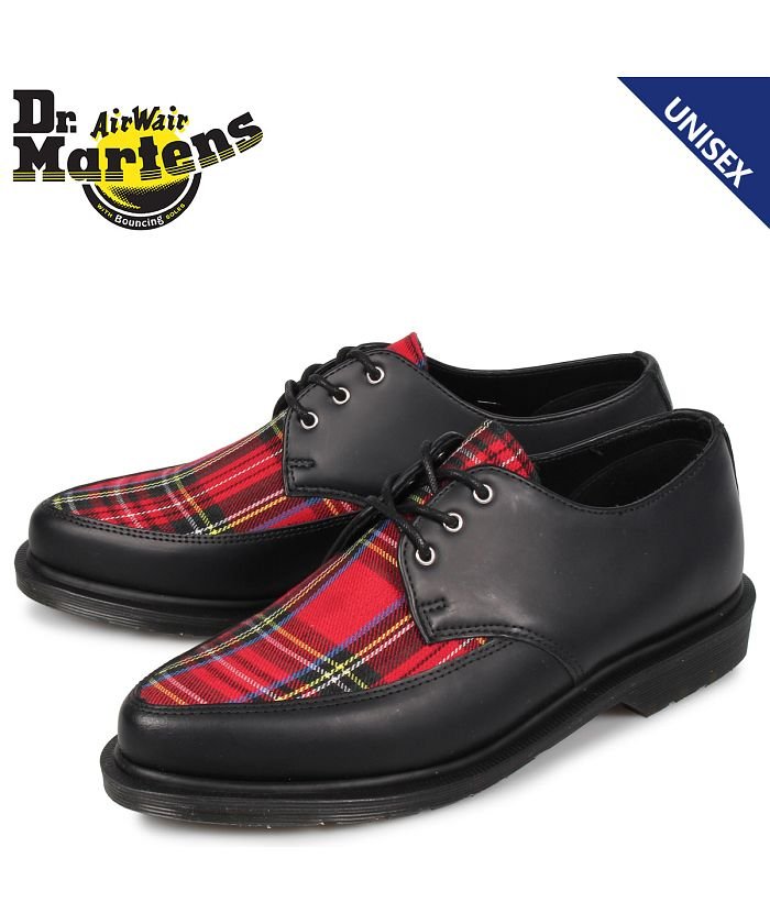セール ドクターマーチン Dr Martens 3ホール シューズ メンズ レディース Willis Tartan In Black Stewart 3eye Shoe ドクターマーチン Dr Martens Magaseek