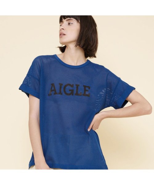 AIGLE(エーグル)/セベンヌ 半袖Tシャツ/ダークブルー