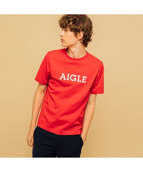 ＡＩＧＬＥ MEN(エーグル　メンズ)/吸水速乾 エーグル グラフィック ロゴTシャツ/レッド