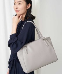 MK MICHEL KLEIN BAG(エムケーミッシェルクランバッグ)/【2WAY】ベーシックデザイントートバッグ/ライトグレー