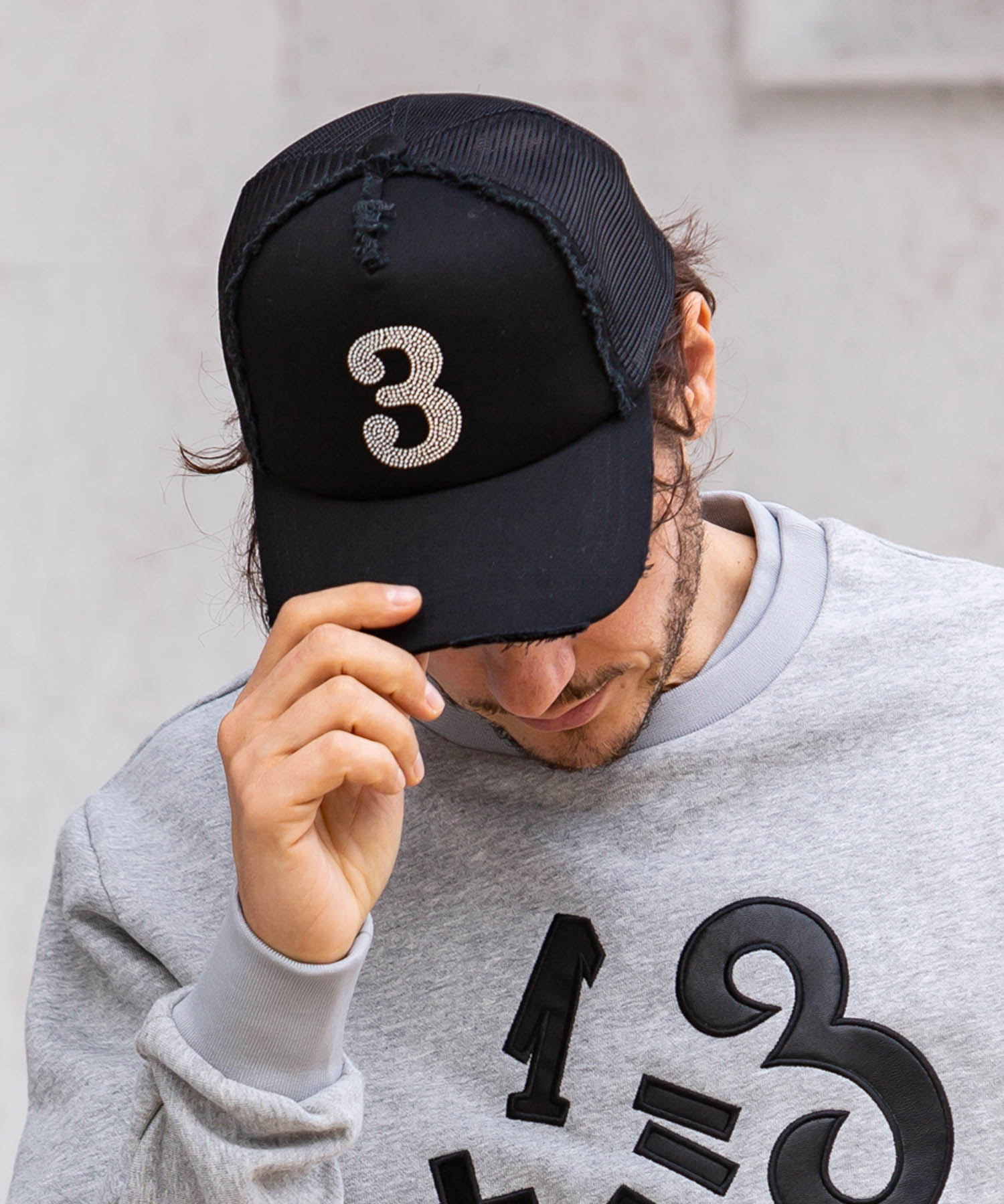 3ロゴラインストーンメッシュキャップ(503006791)｜HANKYU MEN'S