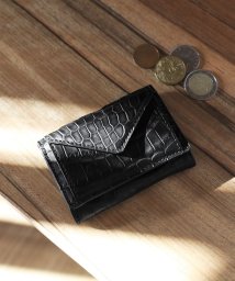 sankyoshokai/クロコダイルレザー三つ折りミニ財布/503006852