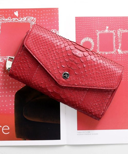 ダイヤモンドパイソンレザーお財布ショルダーバッグ 