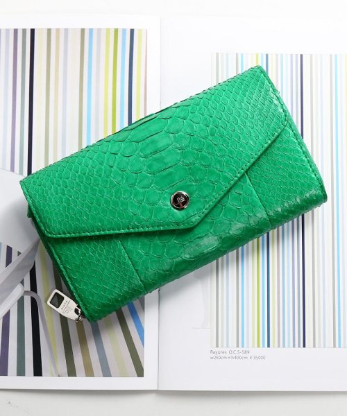 ダイヤモンドパイソンレザーお財布ショルダーバッグ 