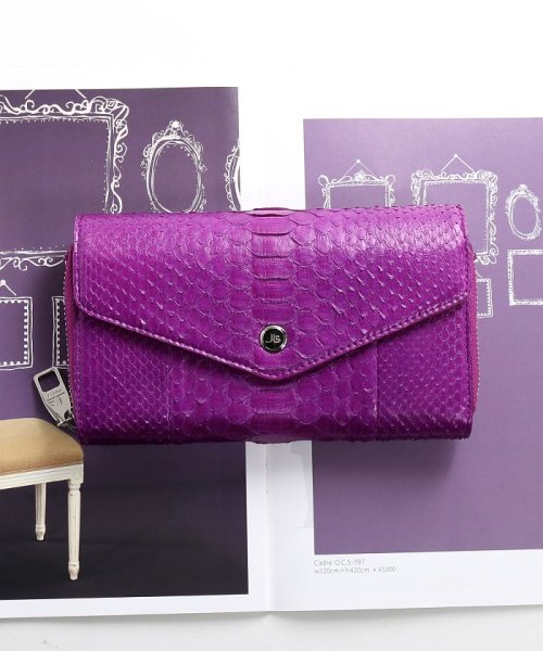 ダイヤモンドパイソンレザーお財布ショルダーバッグ 