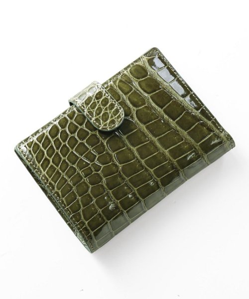 クロコダイルレザーミニ財布シャイニング 