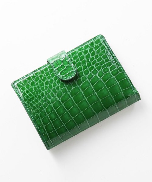 クロコダイルレザーミニ財布シャイニング 