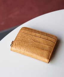 sankyoshokai(サンキョウショウカイ)/クロコダイルレザーミニ財布/キャメル