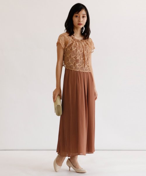 Radiate The Lifedress レースブラウス プリーツ レイヤードドレス ラシュッド Lasud Magaseek