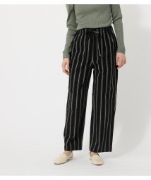 AZUL by moussy(アズールバイマウジー)/STRIPE EASY WIDE PANTS/柄BLK5
