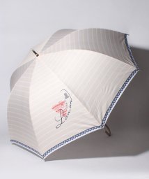 LANVIN en Bleu(umbrella)(ランバンオンブルー（傘）)/耐風傘　130周年記念ボーダー/ベージュ