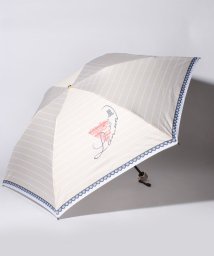 LANVIN en Bleu(umbrella)(ランバンオンブルー（傘）)/折りたたみ傘　130周年記念ボーダー/ベージュ