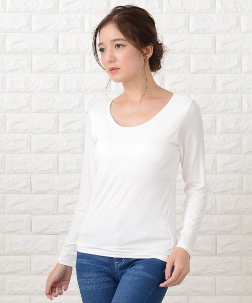 セール カップ付き長袖tシャツトップスインナー レースレディース Lace Ladies Magaseek