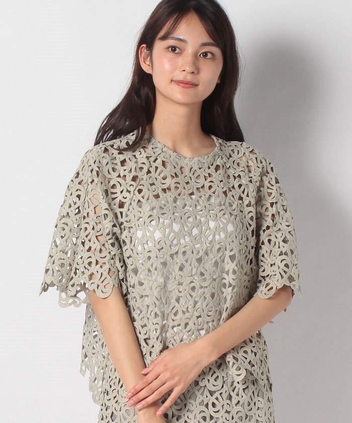 セットアップ対応 ケミカルレース ブラウス ラピーヌ ブルー Lapine Bleue Magaseek