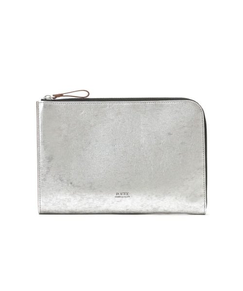 PORTER(ポーター)/吉田カバン ポーター クラッチバッグ PORTER FOIL フォイル セカンドバッグ CLUTCH BAG 本革 レザー 箔 小さめ 195－01340/シルバー