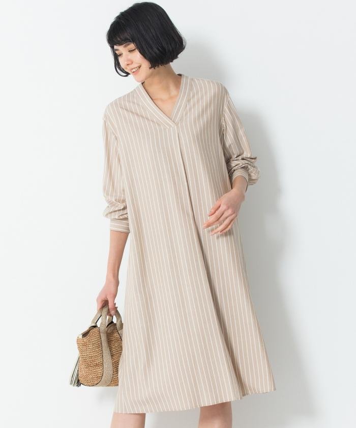 中村アンさん着用 スパンシルク Vネック ワンピース 番号f42 23区 Nijyusanku Magaseek