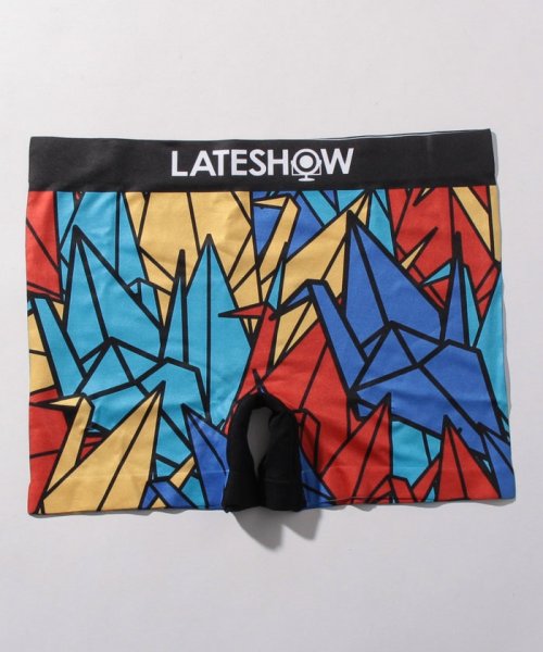 LATESHOW(LATESHOW)/ボクサーパンツ 折り鶴/ﾌﾞﾙｰ