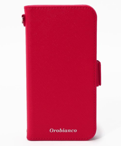 Orobianco（Smartphonecase）(オロビアンコ（スマホケース）)/”サフィアーノ調” PU Leather Book Type Case（iPhone 11 Pro）/RED