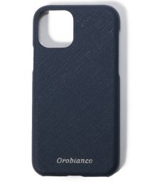 Orobianco（Smartphonecase）(オロビアンコ（スマホケース）)/サフィアーノ調” PU Leather Back Case(iPhone 11Pro)/NAVY