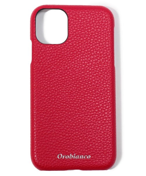 Orobianco（Smartphonecase）(オロビアンコ（スマホケース）)/ "シュリンク" PU Leather Back Case(iPhone 11)/RED