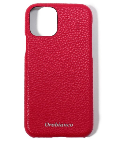 Orobianco（Smartphonecase）(オロビアンコ（スマホケース）)/”シュリンク” PU Leather Back Case(iPhone 11Pro)/RED