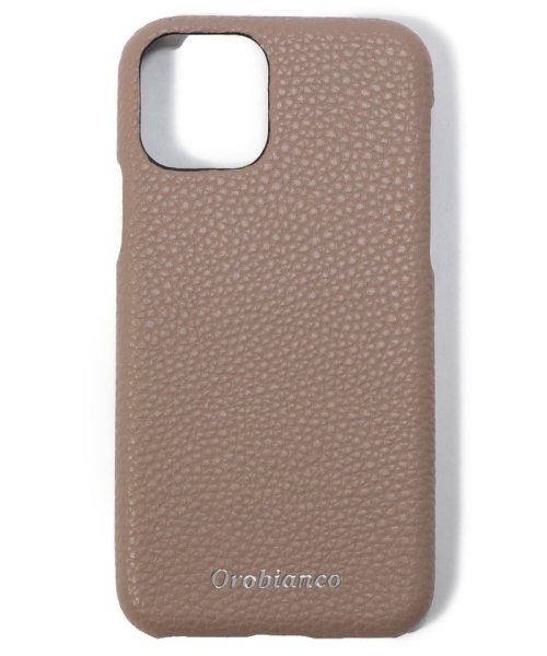 Orobianco（Smartphonecase）(オロビアンコ（スマホケース）)/”シュリンク” PU Leather Back Case(iPhone 11Pro)/GREIGE