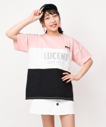 RiCO SUCRE(リコ シュクレ)/メッシュ切替Tシャツ/ピンク