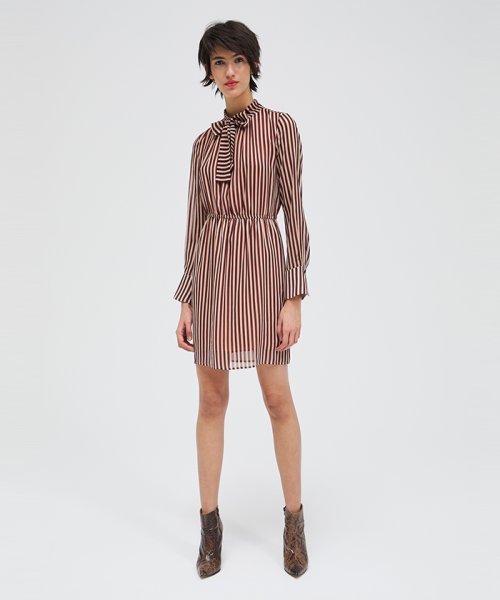 セール シフォン総柄リボンタイ長袖ワンピース シスレー レディス Sisley Magaseek