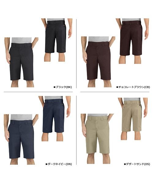 Dickies(Dickies)/ディッキーズ Dickies ハーフパンツ パンツ ショートパンツ メンズ 11inch REGULAR FIT WORK SHORT ブラック グレー ダーク/ブラック