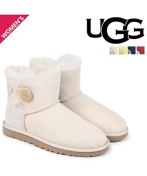 UGG(UGG)/UGG アグ ムートンブーツ ベイリーボタン ミニ レディース WOMENS MINI BAILEY BUTTON 3352 シープスキン/SNOW