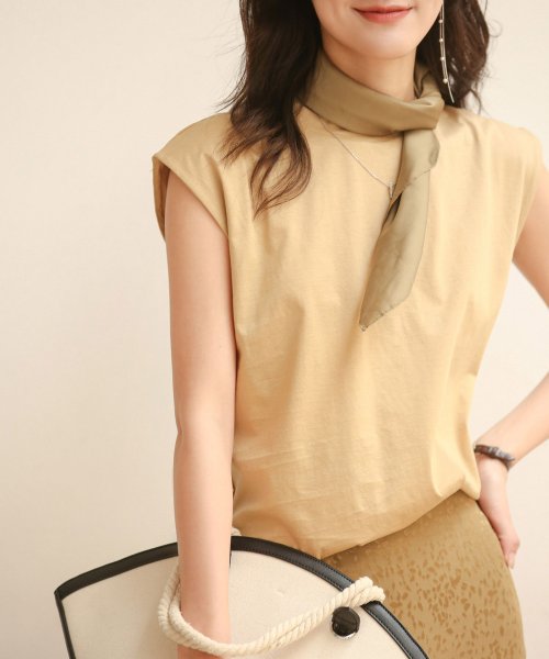 セール 綿100 クルーネックフレンチスリーブtシャツ セゾン ド パピヨン Saison De Papillon Magaseek