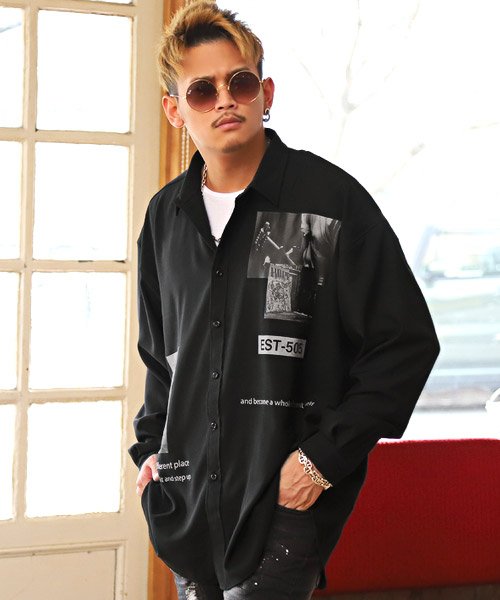 セール バックプリントbigシャツ 長袖シャツ メンズ シャツ ビッグシルエット ガールズフォト プリント ラグスタイル Luxstyle Magaseek セール バックプリントbigシャツ 長袖シャツ メンズ シャツ ビッグシルエット ガールズフォト プリント ラグスタイル Luxstyle Magaseek