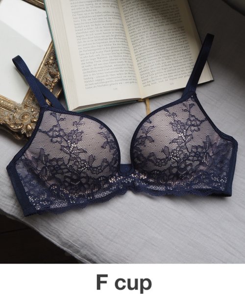 アンフィ Amphi Amphi 寄せる Just Fit ラッセルレース ノンワイヤーモールド ブラジャー F 503009730 Magaseek