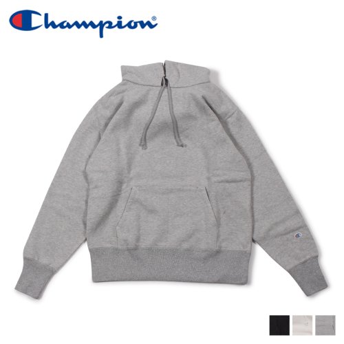 CHAMPION(チャンピオン)/チャンピオン Champion パーカー プルオーバー スウェット メンズ 無地 PULLOVER HOODED SWEATSHIRT ブラック オフ ホワイト/グレー