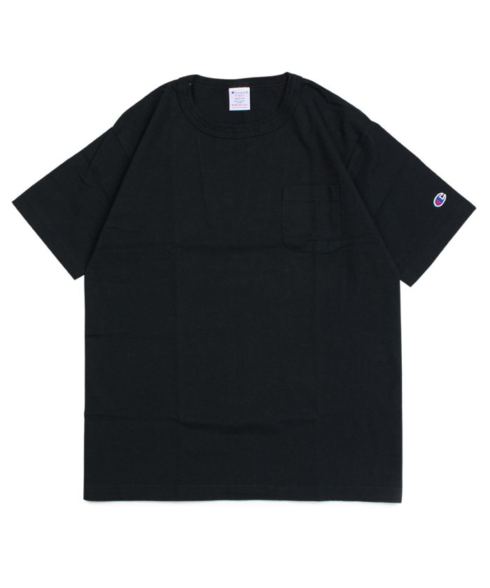 チャンピオン Champion Tシャツ 半袖 メンズ レディース ポケット付き T1011 Us T Shirt With Pocket ブラック ホワイト 503015661 チャンピオン Champion Magaseek